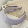 Diadema de Satén Perlado Color Crema de Moda Estilo Coreano con Acabado de Alta Gama, Diadema Ancha de Color Sólido Suave como la Seda, Elegante Accesorio para el Cabello para Salir