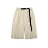 Pantalones Cortos de Trabajo Estilo Japonés Casual Sueltos Pierna Ancha Acortados Estilo Camping Pantalones de Secundaria Pantalones Azul Marino Oscuro
