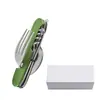 Set Multifuncional Desmontable de Seis Piezas: Cuchillo, Tenedor y Cuchara, Set Plegable de Cuchillo y Tenedor, Cuchillo Multifuncional, Cuchillo de Regalo
