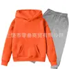 Conjunto de Moletom com Forro de Lã para Meninos e Meninas Outono e Inverno Conjunto de Duas Peças com Capuz Calça de Moletom de Manga Longa para Crianças