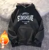 Novo Moletom com Letra para Homens e Mulheres, Estilo College, Tendência Esportiva, Casual Preguiçoso, Confortável, Peça Superior Versátil