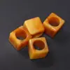 Acrílico Dos Tonos Agujero Grande Patrón Cuadrado Campana Colgante Cinturón de Traje de Baño Joyería DIY Cuentas Decorativas Joyería
