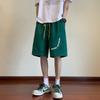 Pantalones Cortos con Estampado de Letras para Hombre Verano Moda Europea y Americana Marca ins Diseño de Nicho Sentido Casual Sueltos Versátiles Pantalones de Cinco Partes