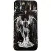 Funda Punk Ángel Negro para Teléfono Apple 15/14promax Personalizada iPhone13 Borde Recto Funda Suave 11/12