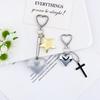 Nuevo Lazo Dorado de Resina Plata Amor Aleación Llavero Pequeño Colgante Decorativo Bolso Funda de Teléfono Adornos Colgantes
