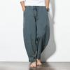 Calças de primavera e verão, estilo chinês, calças soltas de cenoura, calças casuais de algodão e linho, calças masculinas da moda, plus size, pantalonas nepalesas