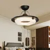 Lámpara de Techo Minimalista Italiana para Dormitorio Espectro Completo Protección Ocular Lámpara Cookie para Dormitorio Principal Retro Japonesa Negra Lámpara para Sala de Estudio