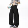 Pantalones casuales plisados de estilo americano de gama media para hombre, pantalones de secado rápido para deportes al aire libre, pantalones anchos relajados de verano