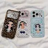 Estampado de Leopardo Puntos Pequeños Azul Jade Aplicable a Funda de Teléfono Apple 17 iphone16promax Tacto de Alta Gama 18pro Proteger