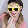Nova Decoração de Festa de Aniversário Óculos Divertidos para Selfie Óculos de Coelho com Vela de Aniversário Óculos de Feliz Aniversário