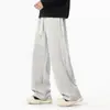 Pantalones Casuales de Algodón Pesado Hielo Seda para Hombres Tallas Grandes 150kg, Pantalones Deportivos, Pantalones de Chándal Sueltos, Estilo para Hombres con Forro Polar