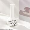 Shumen Blanco Cerámica China Pintado a Mano Jarrón Arte Mesa de Té Escritorio Decoración para el Hogar Sala de Exposiciones Adornos Chinos Flor