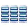 Navaja manual para hombre, set lavable para todo el cuerpo, hoja azul oscuro, mango mate en forma de bala, mango azul