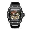 Reloj Mecánico Skone Tipo Barril Doble Tourbillon Estilo Richard Same Reloj Deportivo Automático Completo Impermeable para Hombre