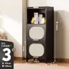 Cómoda Negra Estilo Vintage de Cinco Cajones Gabinete de Almacenamiento para Sala de Estar Dormitorio Gabinete de Almacenamiento Estantería Gabinete de Pasillo Gabinete Estrecho Alto Vertical Multicapa