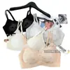Sutiã de renda macio e sem costura com suporte, leve, respirável, com bojo totalmente fixo para mulheres, suporte lateral para seios auxiliares, sutiã push-up para seios pequenos