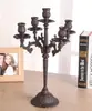 Candelabro Fundición Hierro Artesanía Hierro Tallado Arte Candelabro Portavelas Candelabro Retro Decoración Hogar Boda