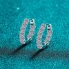 Pendientes de Plata de Ley S925 Xindeyi para Mujer, Clips para Orejas de Moissanita, Estilo Popular Europeo y Americano, Venta al por Mayor de Fábrica en Stock