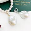 Accesorios hechos a mano para bricolaje, colgante de perla de plata esterlina S925, collar con hebilla de clip, soporte de plata para colgante semiacabado de doble propósito