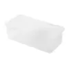 1 pieza Caja de lápices transparente de gran capacidad de plástico, estuche duro para lápices, caja para crayones con tapa de cierre a presión, apilable para niños, adultos, estudiantes, bolígrafos, lápices, material escolar, almacenamiento, suministros de oficina