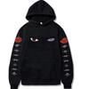 Sudadera con capucha de Naruto con forro polar de talla grande para parejas, sudadera con capucha unisex informal con borde cruzado, sudadera con capucha de anime