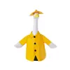Disfraz de Ganso para Porche del Día de la Independencia Transfronterizo, Impermeable Amarillo, Disfraz de Ganso con Bandera Americana, Juego de Sombrero