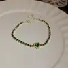 Pulsera de Flor de Trébol Incrustada con Diamantes, Estilo Retro Europeo y Americano, Pulsera de Moda Exquisita Personalizada, Joyería de Lujo Ligero de Alta Gama al por Mayor
