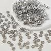 Liga vintage prata antiga Xizang porta-flores vazado acessórios DIY feitos à mão contas de pulseira porta-flores material feito à mão