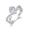 Anillo de plata S925 moissanita anillo cerrado transfronterizo más vendido nueva fuente al por mayor en stock generación