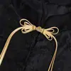 Botones de Rana Qipao Cola Larga Mariposa Cuentas Doradas Botones Estilo Chino Cuentas de Jade Botones con Borla Hecho a Mano Nuevo Estilo Chino Hanfu