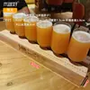 Juego de Bandeja para Tazas de Sake Tabla de Madera Agujero Doble para Taza Tarjeta Posavasos para Degustación de Café Preparado a Mano Café 3 Bandejas Bandeja de Madera