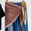 Nuevo pañuelo triangular decorativo versátil para primavera y verano para mujer, pañuelo de seda para decoración de jeans, pañuelo multifuncional para el cuello
