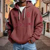Roupas Masculinas Novas Transfronteiriças Amazon Mais Vendidas Zíper Multibolsos Nova Blusa de Moletom Tendência de Comércio Exterior Blusa de Moletom Série NFL