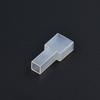 Venta directa de fábrica de Juying: funda de inserción rectangular de nailon PA66 translúcida de color blanco lechoso de 6,3" con terminal de 250"