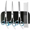 Tesouras de Banho para Animais de Estimação, Tesouras Desbastadoras, Ferramentas de Cabeleireiro, Conjunto de Tesouras para Cortar Cabelo Doméstico Atacado