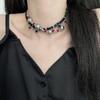 Collar de cuentas multicapa de estilo europeo y americano, ligero, de lujo, de nicho, con personalidad, diseño de cadena de clavícula de alta gama, nueva moda