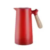 Termo de estilo europeo termo termo tetera simple moda cafetera mango de madera termo al por mayor logo privado