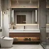 Novo Gabinete de Banheiro Integrado Sem Emendas de Duas Camadas de Ardósia e Gabinete para Lavatório em Madeira de Nogueira Estilo Chinês para Hotel e Pousada