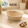 Tazón Desechable de Pulpa de Papel para Yogur Griego Cold Brew, Tazón de Polvo de Hielo de Taro, Postre de Hielo Raspado de Grado Alimenticio, Caja de Empaque para Puesto