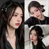 Grampo de Cabelo Estilo Noite Gritante de Yu Shuxin 2025 Novo Grampo de Cabelo Trançado de Metal Argola Redonda com Strass Acessório de Cabelo