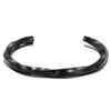 Pulsera Europea y Americana Transfronteriza en Forma de C Torcida de Acero de Titanio Sólido con Abertura Joyería de Moda Personalizada Simple Brillante