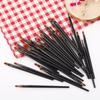 Brocha de maquillaje portátil de 7.8 cm, brocha individual para cejas, labios, sombra de ojos, mango de plástico negro de 10 cm, brocha de belleza, herramientas de maquillaje