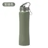 Copo Térmico de Aço Inoxidável Transfronteiriço com Canudo, Garrafa de Cintura Fina, Conserva Frio, Anti-Queda, Copo Portátil a Vácuo de Mão