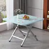Mesa pequeña mesa de comedor plegable habitación de alquiler mesa de comedor uso doméstico comer mesa cuadrada mesa de camping portátil al aire libre puesto mesa pequeña