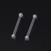 Clavos de Hueso de Oreja Rosca Transparente de Silicona Invisible para Dormir Sin Quitarse los Agujeros de la Oreja para Prevenir el Cierre 1.2mm Cuidado de la Oreja Clavos de Oreja y Aretes