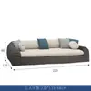 Sofá Silla de Patio para Villa al Aire Libre Cuerda Tejida Protector Solar Impermeable para Exteriores Mesa de Café de Pizarra de Gama Alta Cubierta para Mesa y Silla