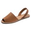 Zapatos de Mujer de Verano 2026 Estilo Nuevo con Tira Trasera Plana, Sandalias Casuales de Suela Suave Peep-Toe de Talla Grande Europeas y Americanas, Zapatos de Comercio Exterior Transfronterizo
