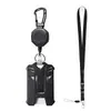 En stock Hebilla de Escalada de Cable Grueso con Forma de Diamante Pequeño de 6 Caras Carrete para Insignia Juego de Tarjetas Cuerda para el Cuello de Cinta Negra