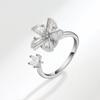 Anillo giratorio de molino de viento de venta caliente transfronteriza para mujer, diseño de nicho con sentido simple, simple, simple, simple, anillo con sentido avanzado.