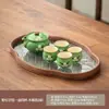 Olla portátil de cerámica kapok pintada a mano con LED en polvo con bolsa bordada para dos tazas, taza rápida portátil para viajes al aire libre